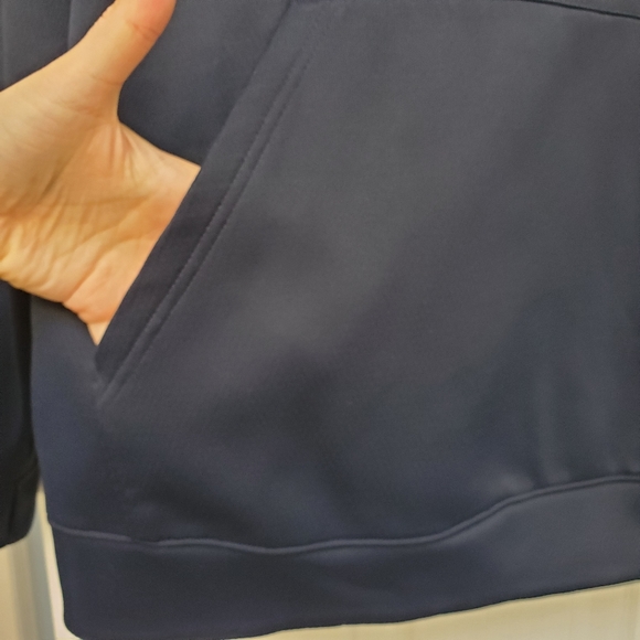 Adidas Women's Originals Shine Logo Navy Blue Mesh lining sweatshirt size Large - Picture 5 of 10